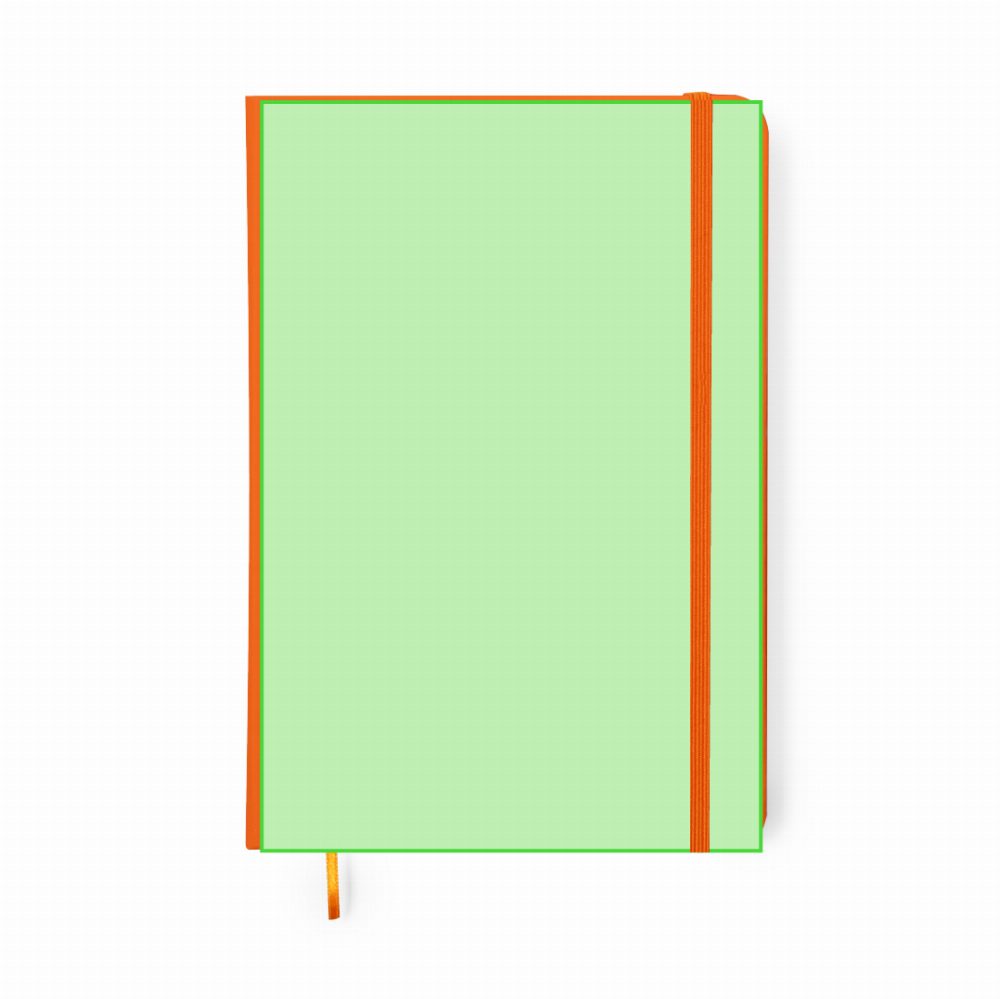 Branding diagram for Artificial leather notebook, A5 Cilux – Cover