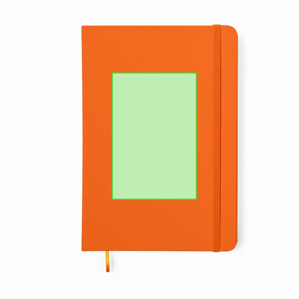 Branding diagram for Artificial leather notebook, A5 Cilux – Cover