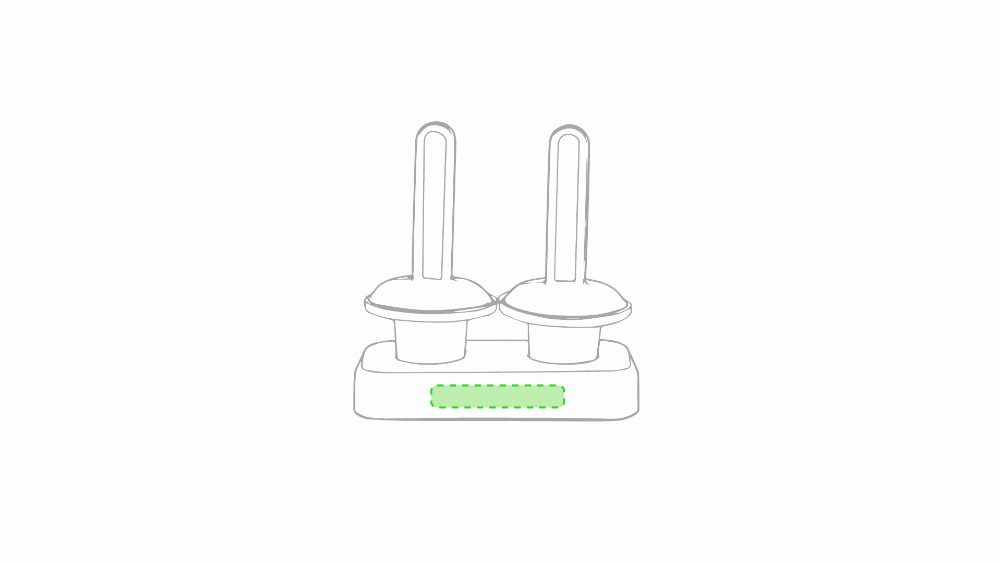 Branding diagram for Silicone Ice Shape Set Thade – On the side of base