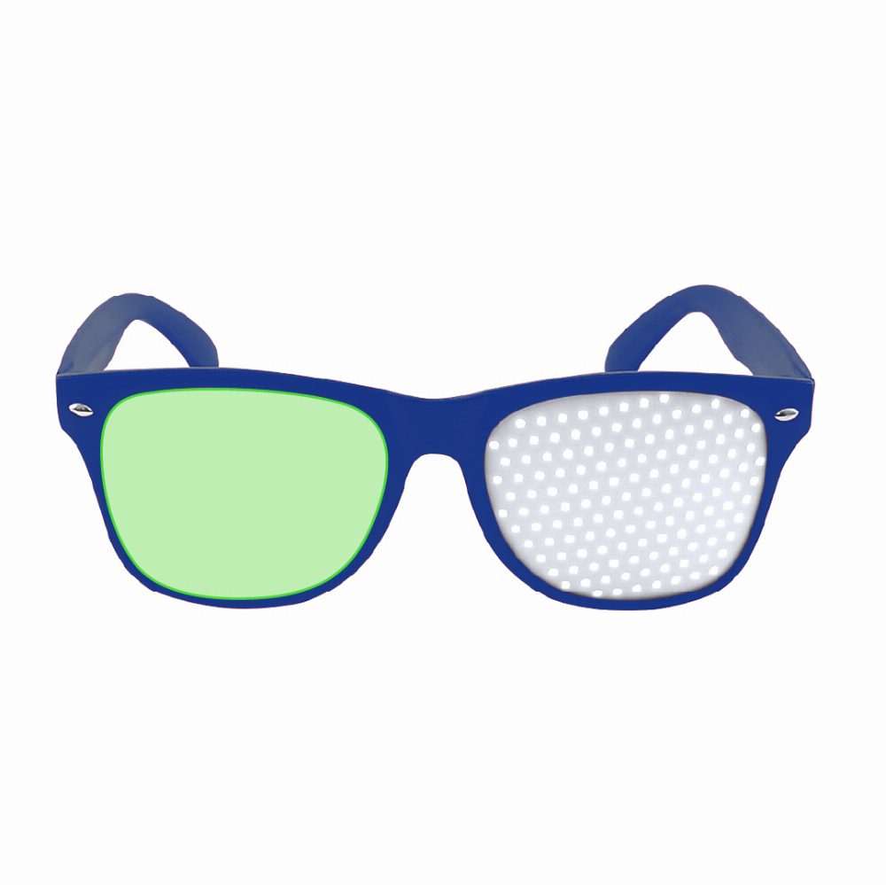 Branding diagram for Party glasses with perforated glasses Zamur – Left lens