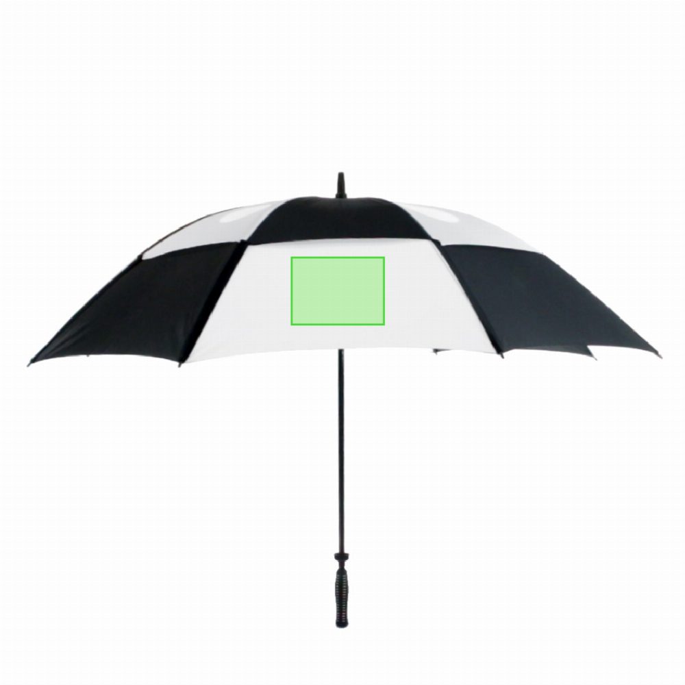 Branding diagram for Golf umbrella with fibreglass ribs Budyx – Area 1