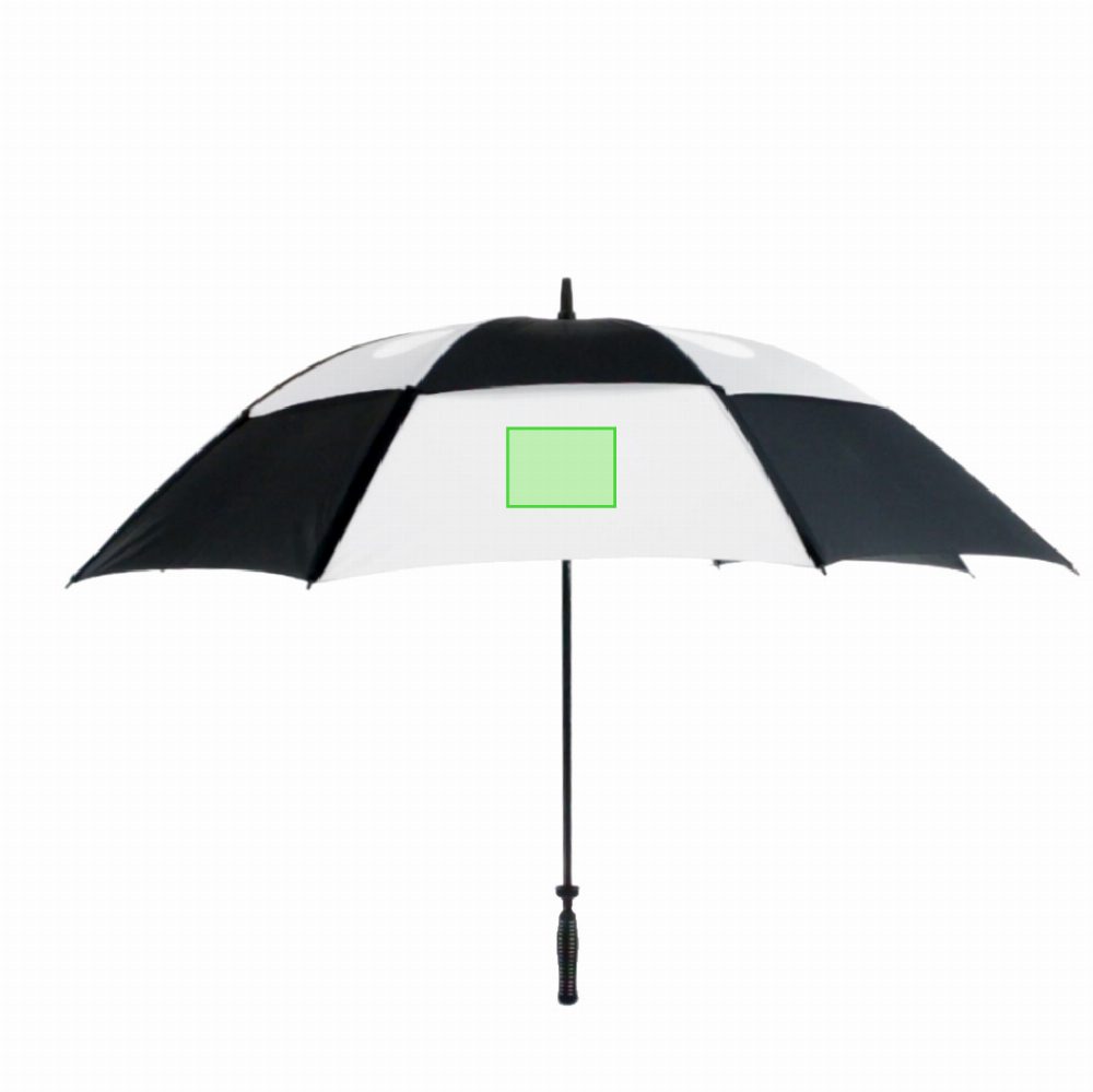 Branding diagram for Golf umbrella with fibreglass ribs Budyx – Area 2