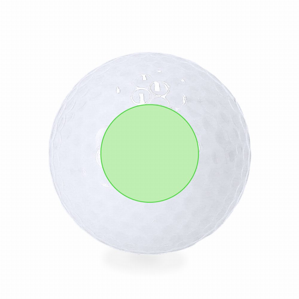 Branding diagram for Golf ball Nessa – Front