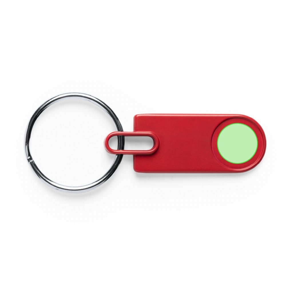 Branding diagram for Metal key rings Harper – In the circular hole