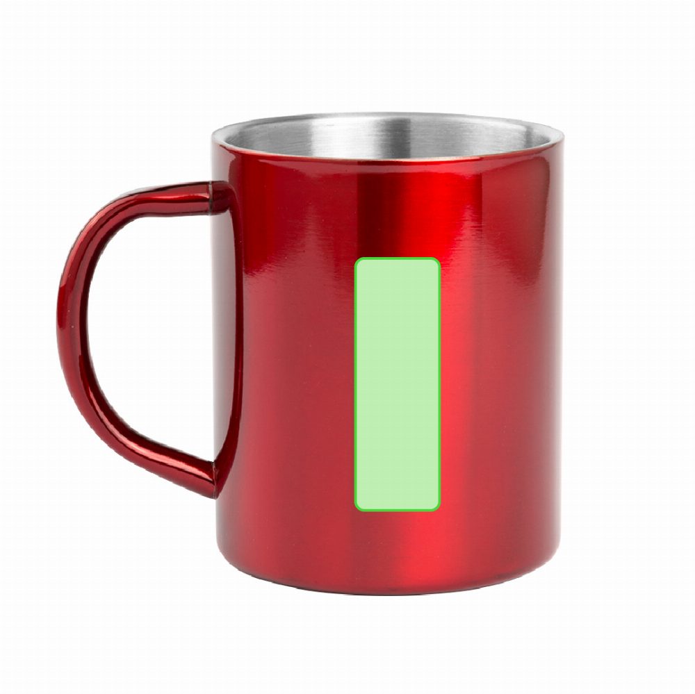 Branding diagram for Stainless steel cup 280 ml Yozax – Page B