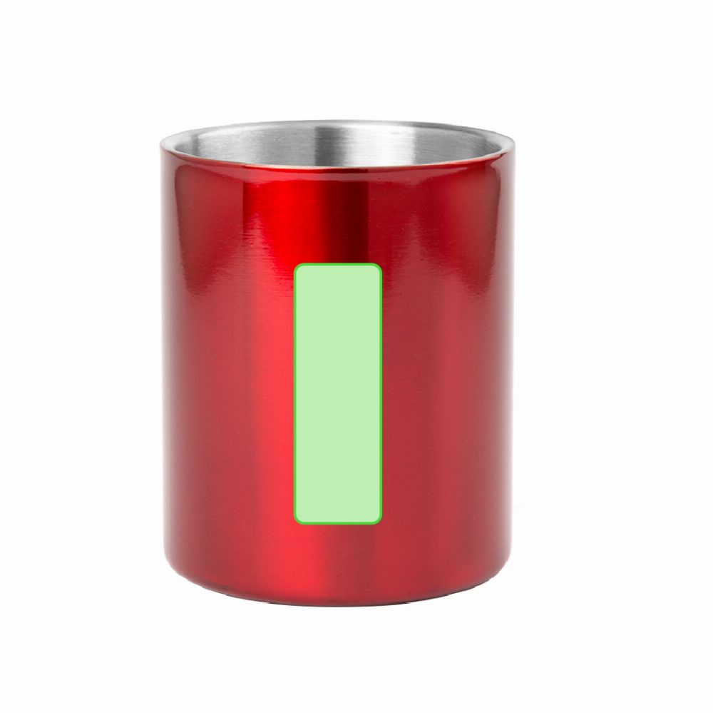 Branding diagram for Stainless steel cup 280 ml Yozax – Central face