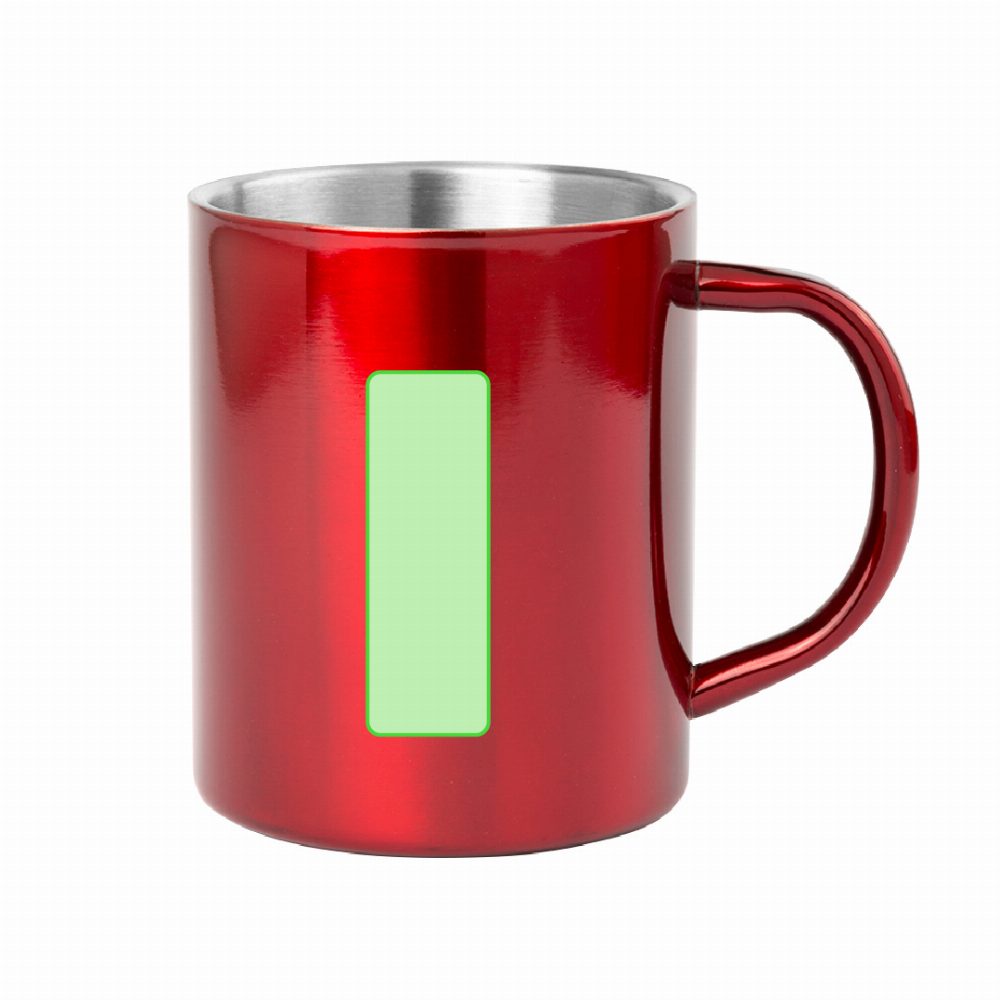 Branding diagram for Stainless steel cup 280 ml Yozax – Page A