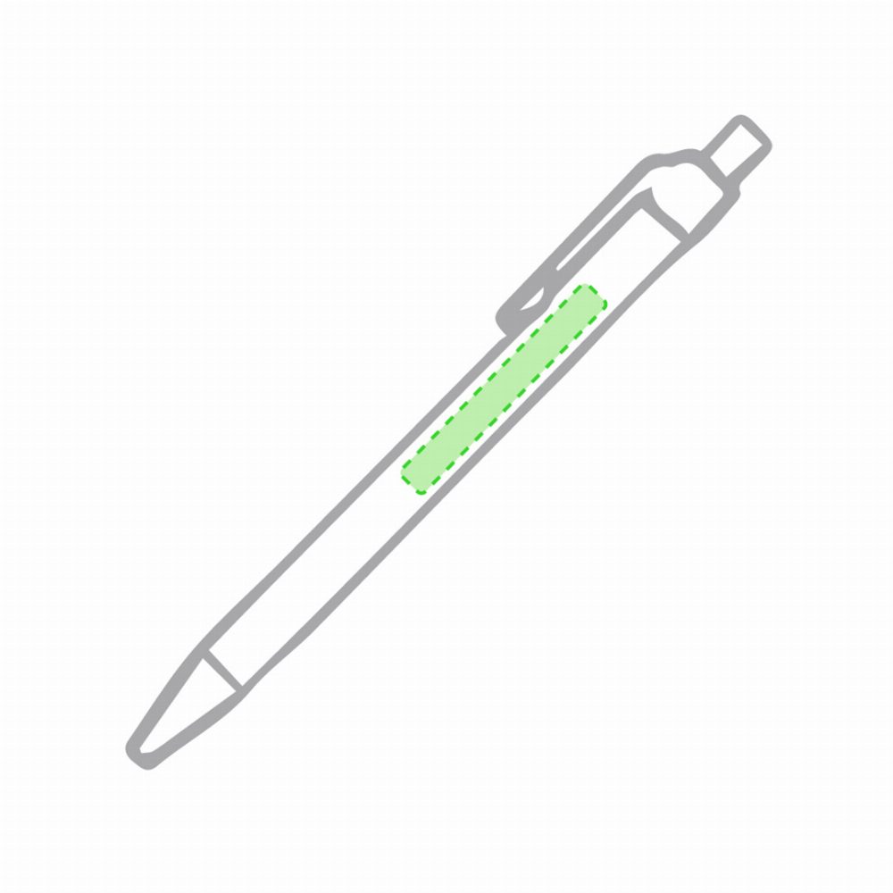 Branding diagram for Recycled cardboard spiral notebook Tecnar – In the body of the pen side A