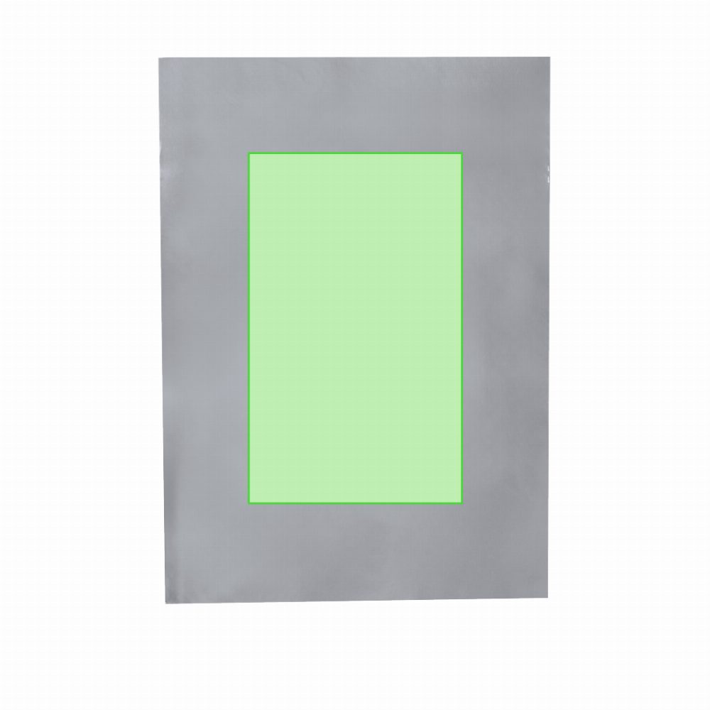 Branding diagram for Aluminium life-saving blanket Quint – Cardboard display