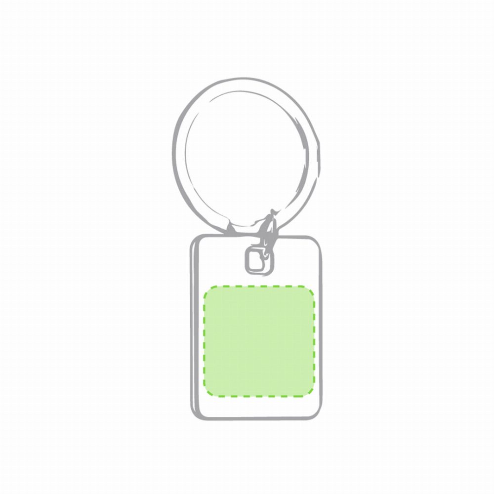 Branding diagram for Stainless steel key rings Persal – Page A