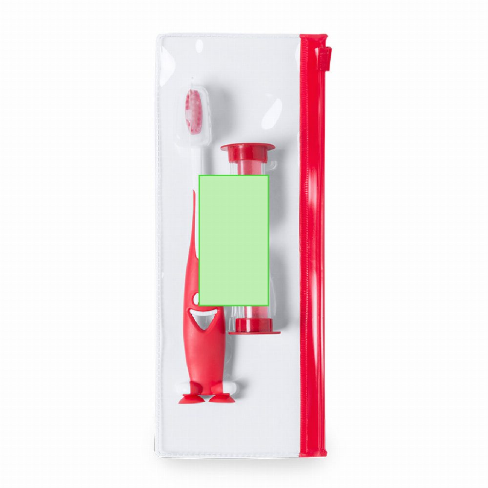 Branding diagram for Dental care kit with hourglass Fident – Case view