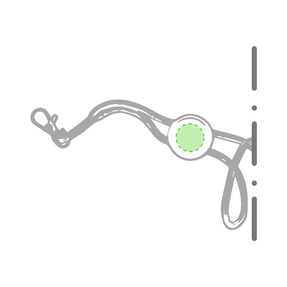 Branding diagram for Lanyard Keyband Perux – Sliding piece