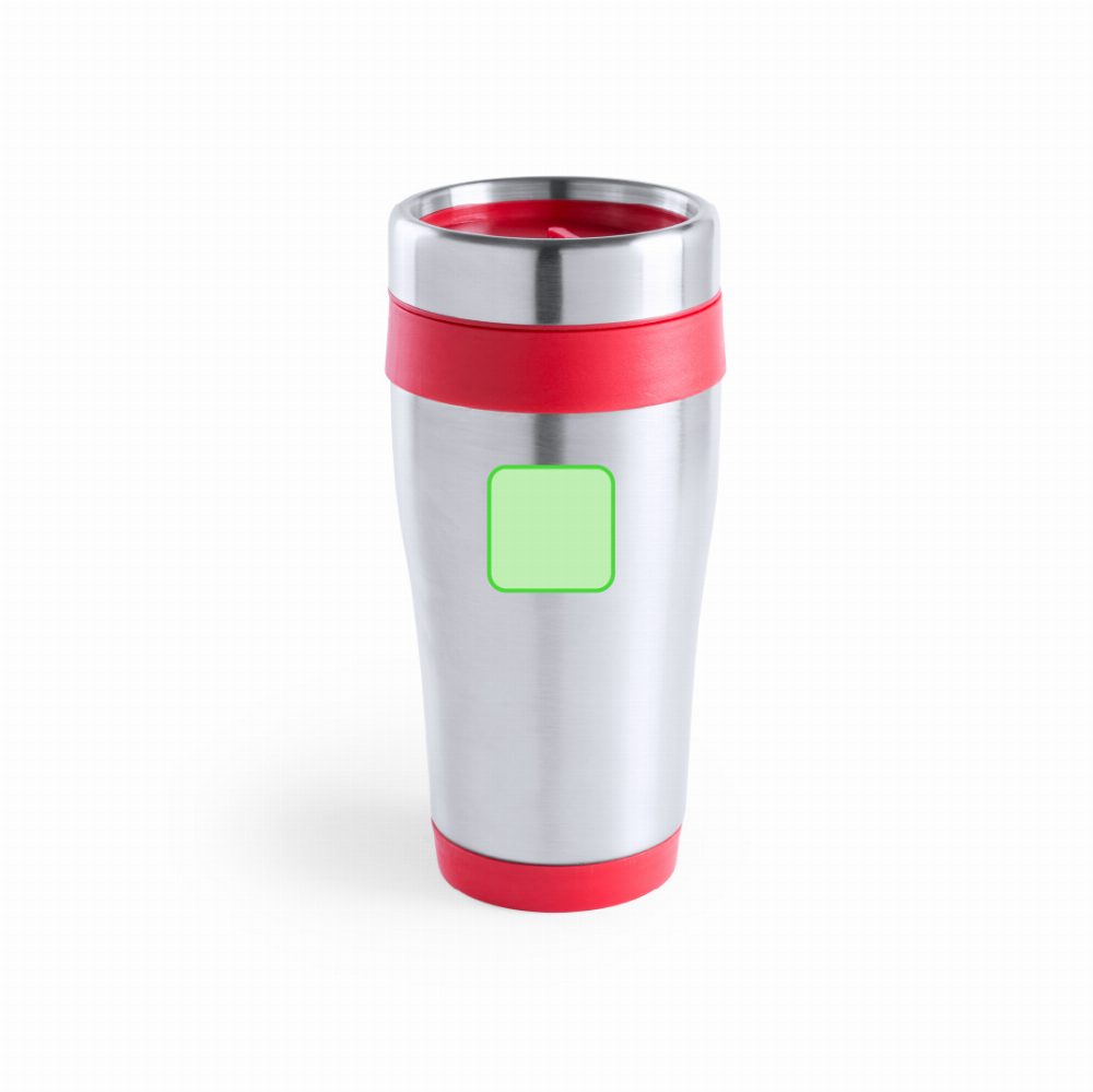 Branding diagram for Stainless steel thermal beakers 450 ml Fresno – Area 3