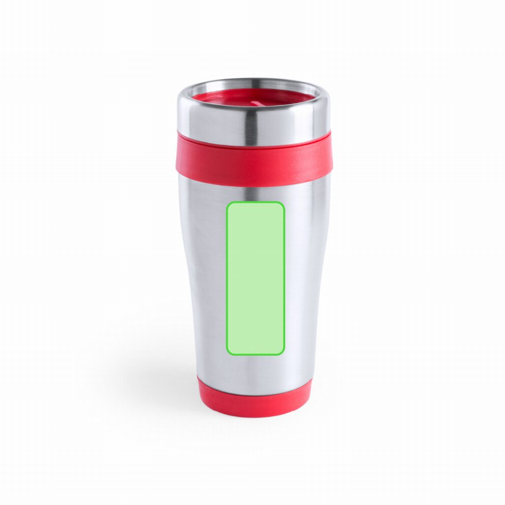 Branding diagram for Stainless steel thermal beakers 450 ml Fresno – Area 1