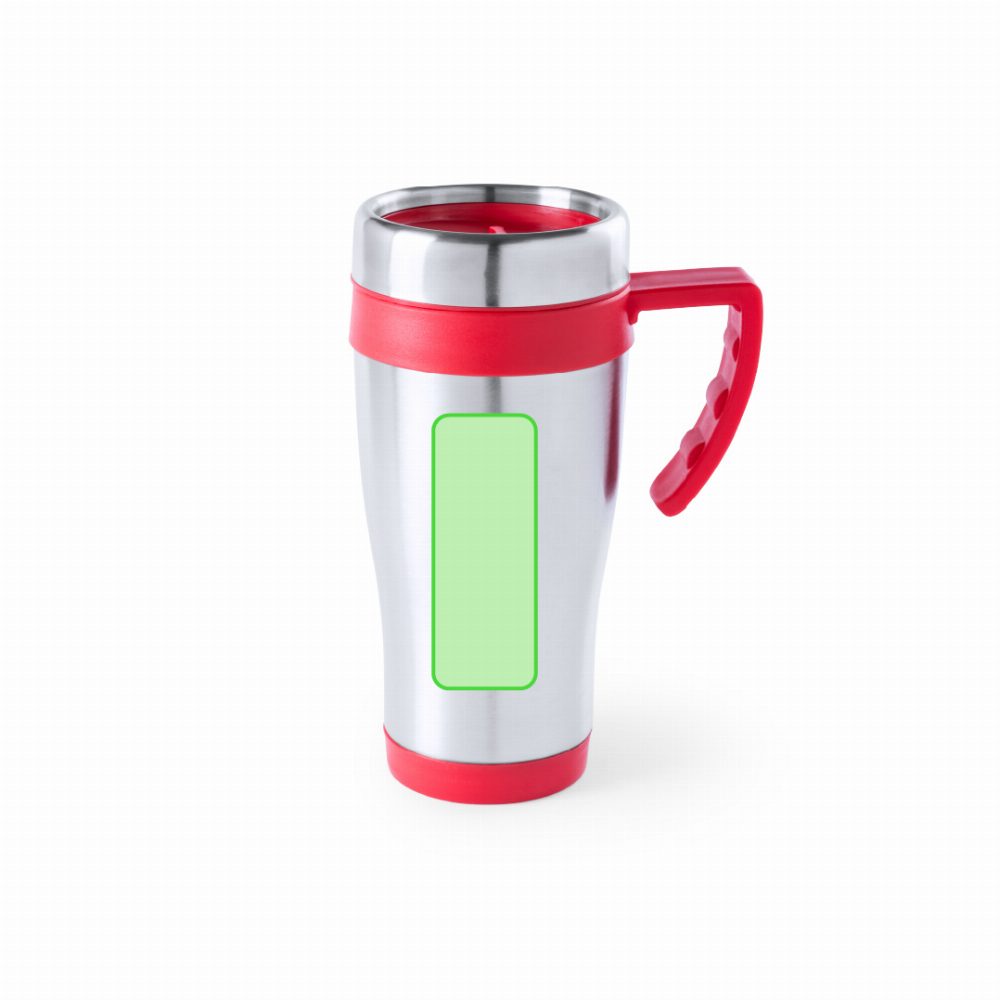 Druckskizze für Thermotasse aus Edelstahl, 450 ml Carson – Entlang der Seitenfläche A