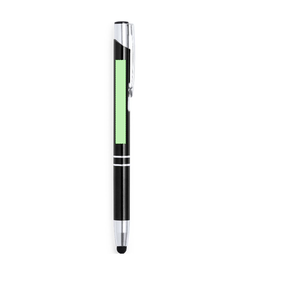 Branding diagram for Aluminium touch-point pens Mitch – Area 2