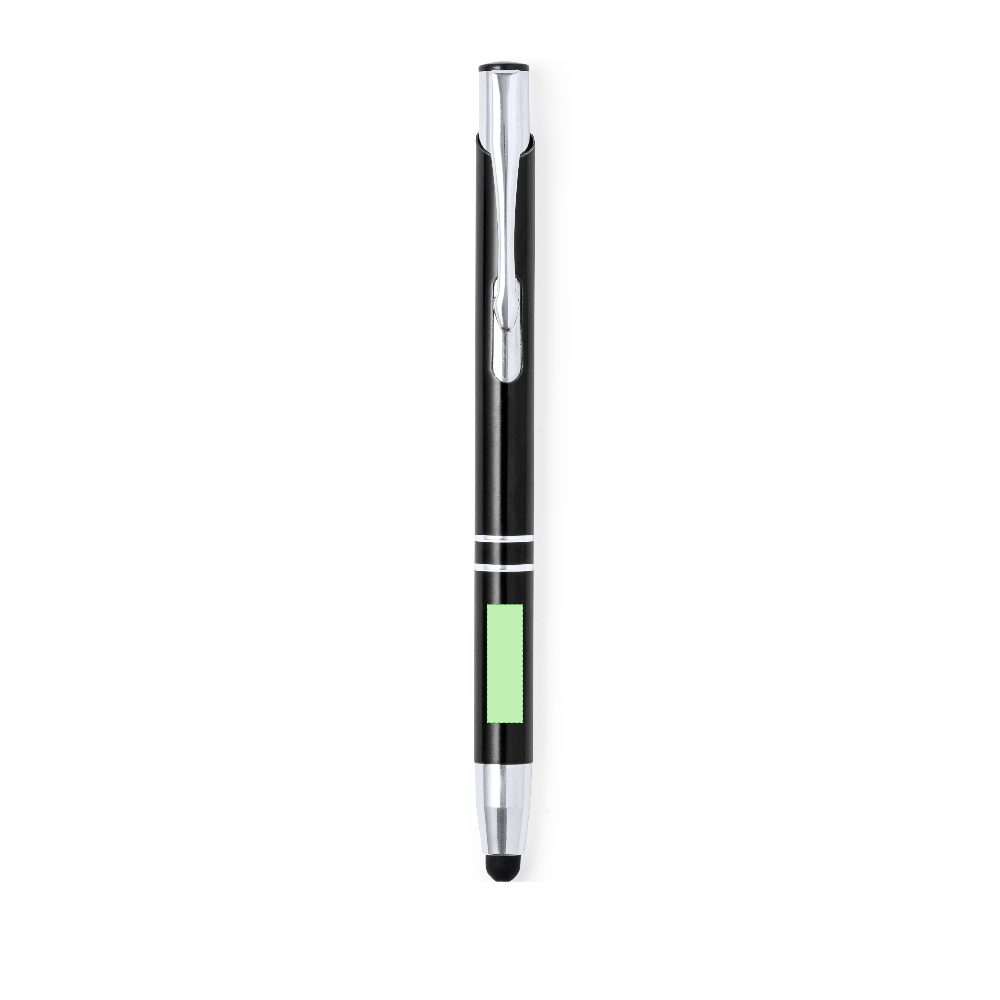 Branding diagram for Aluminium touch-point pens Mitch – Area 8