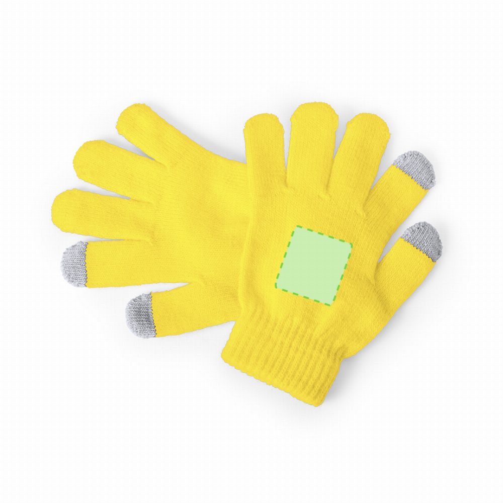 Branding diagram for Touch screen gloves Pigun – Right glove