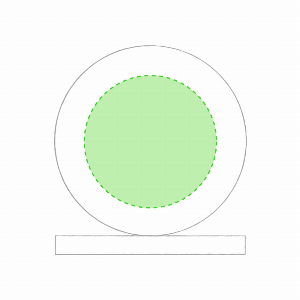 Branding diagram for Glass trophy Owen – Central marking surface