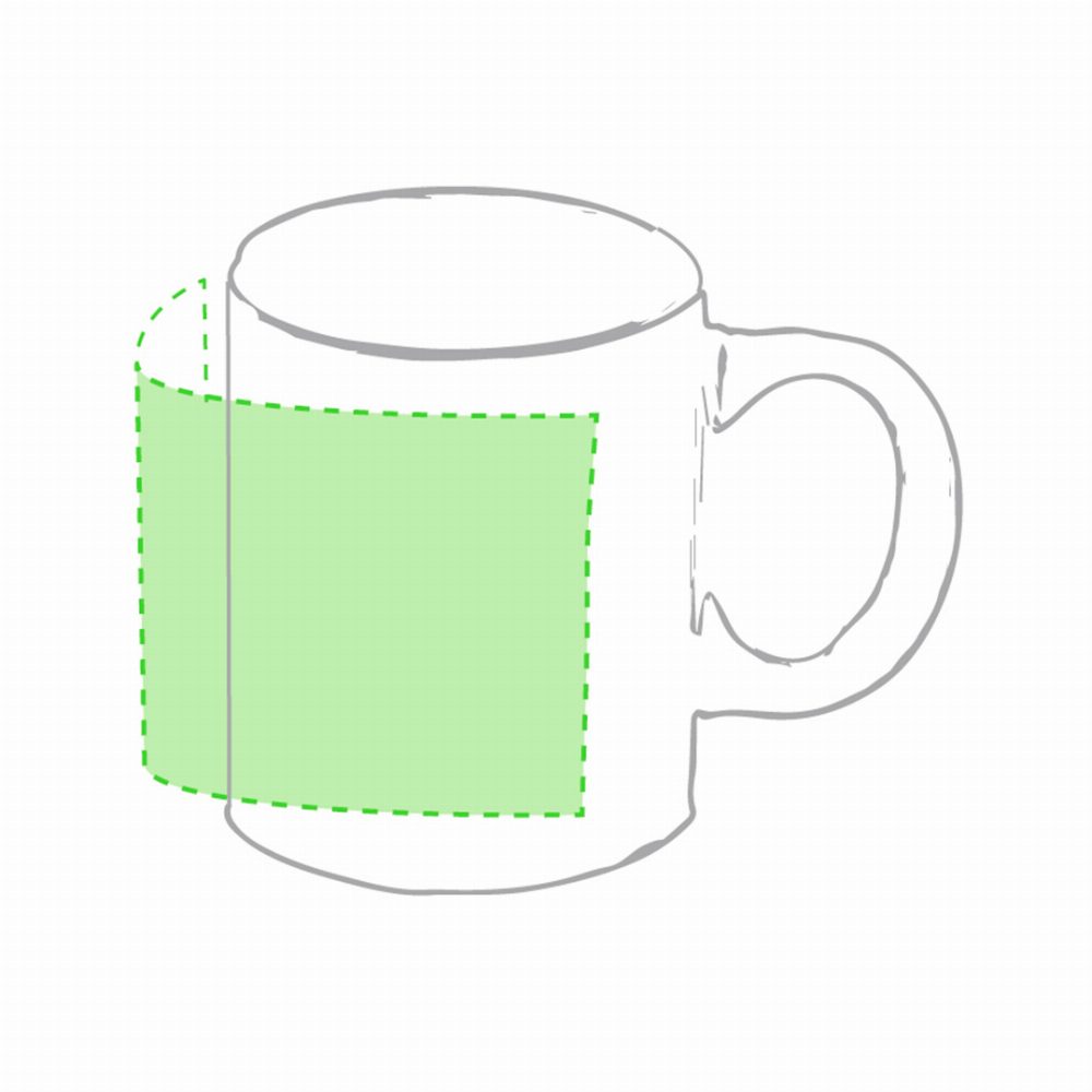 Branding diagram for Ceramic cup 250 ml Daimy – Around the Cup