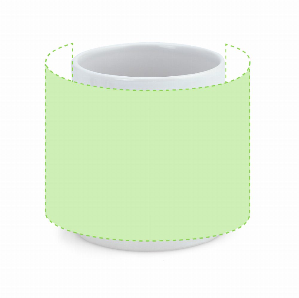 Branding diagram for Ceramic cup for sublimation, 250 ml Dolten – Around the Cup
