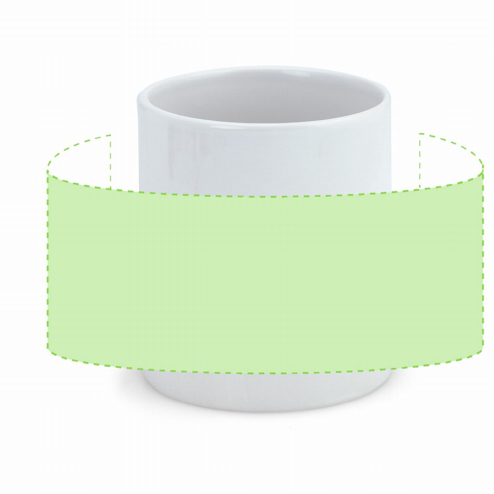 Druckskizze für Tasse für Sublimationsdruck aus Keramik, 250 ml Dolten – rund um die Tasse, mittig