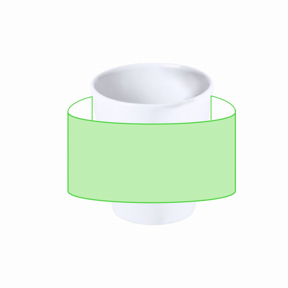 Branding diagram for Ceramic cup for sublimation, 350 ml Kaffir – Around the cup, central