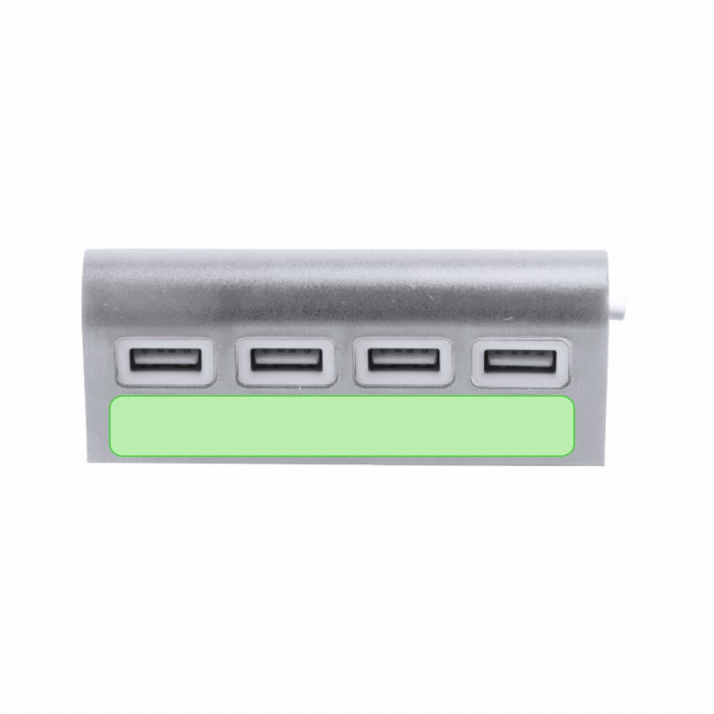 Branding diagram for Aluminium USB Hub Weeper – Front