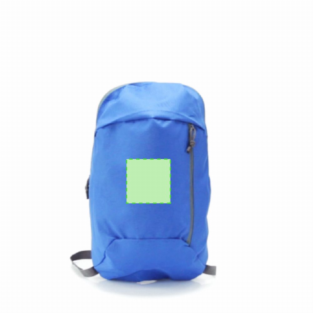 Branding diagram for Backpack Decath – Front, central