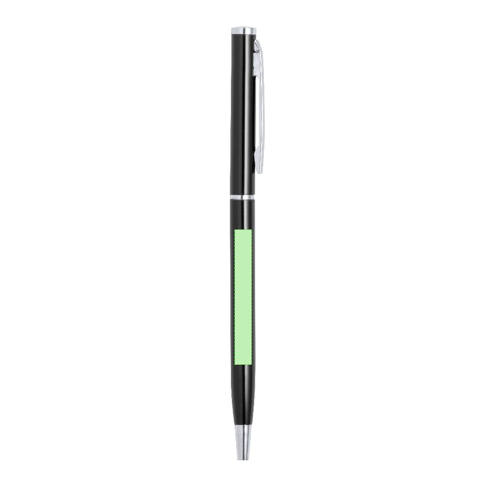 Branding diagram for Aluminium ballpoint pens, with rotating mechanism Zardox – Area 5
