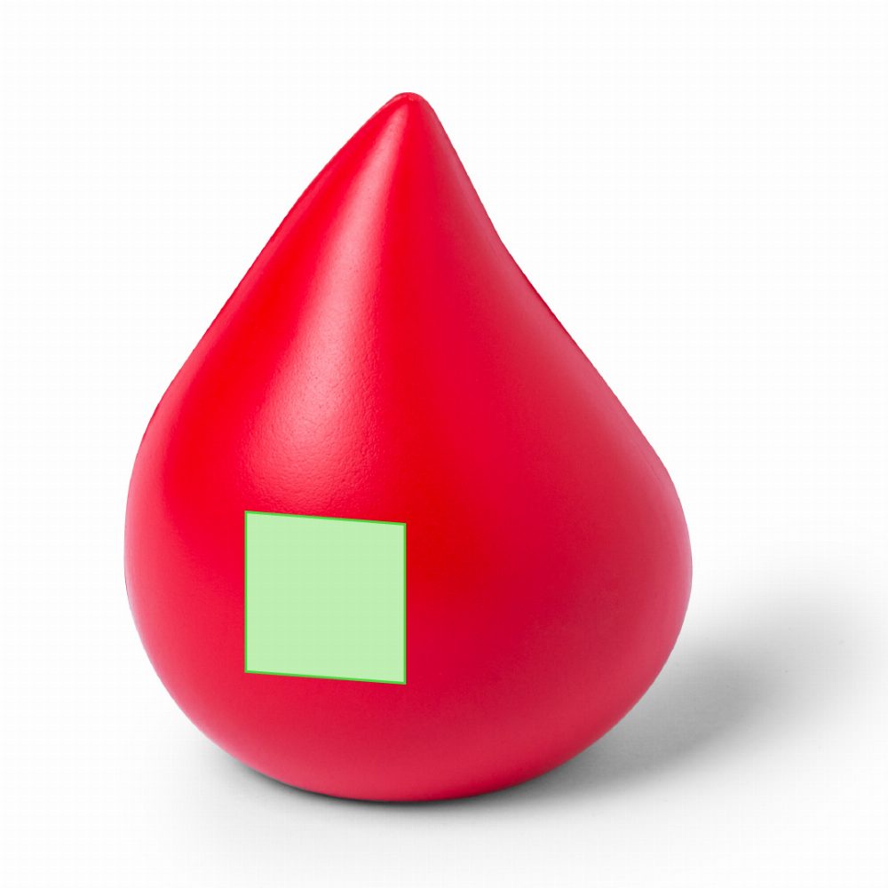 Branding diagram for Anti-stress ball in drop form Gotin – Page A