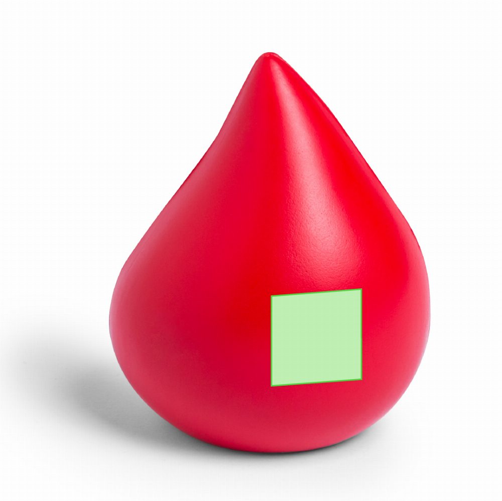 Branding diagram for Anti-stress ball in drop form Gotin – Page B