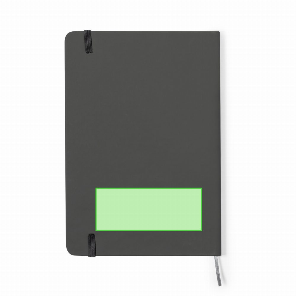Druckskizze für Notizbuch aus Kunstleder, A5 Ciluxlin – Auf der Vorderseite, unten
