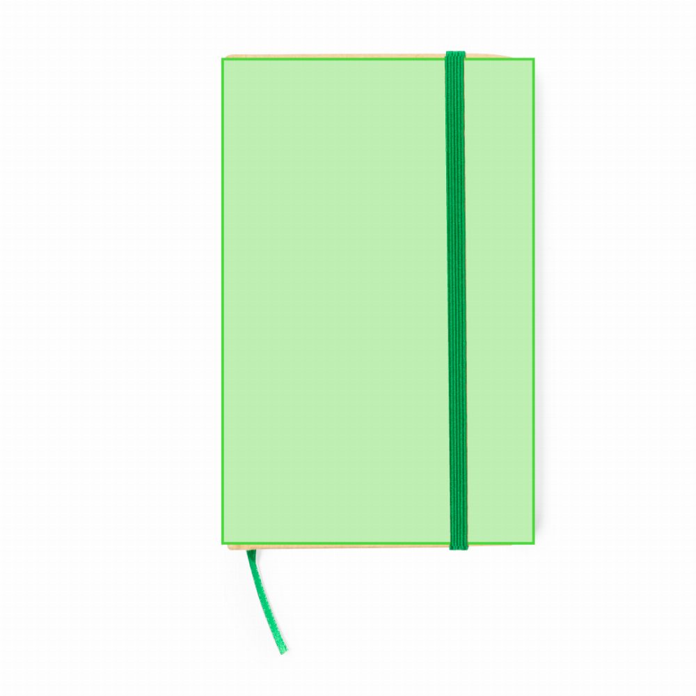 Druckskizze für Notizbuch aus Recyclingkarton Bosco – Einband
