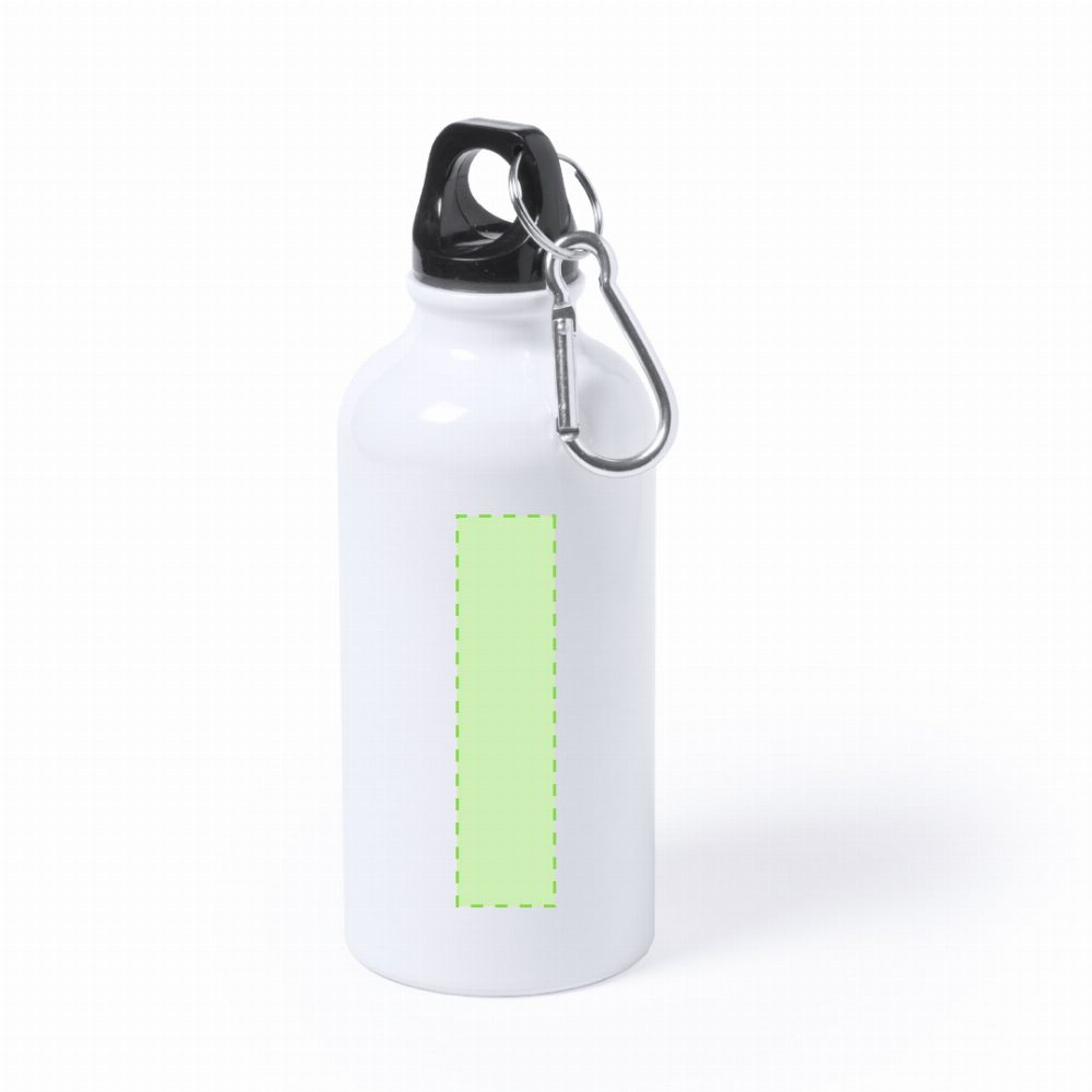 Branding diagram for aluminium sublimation water bottle, 400 ml Greims – On one side
