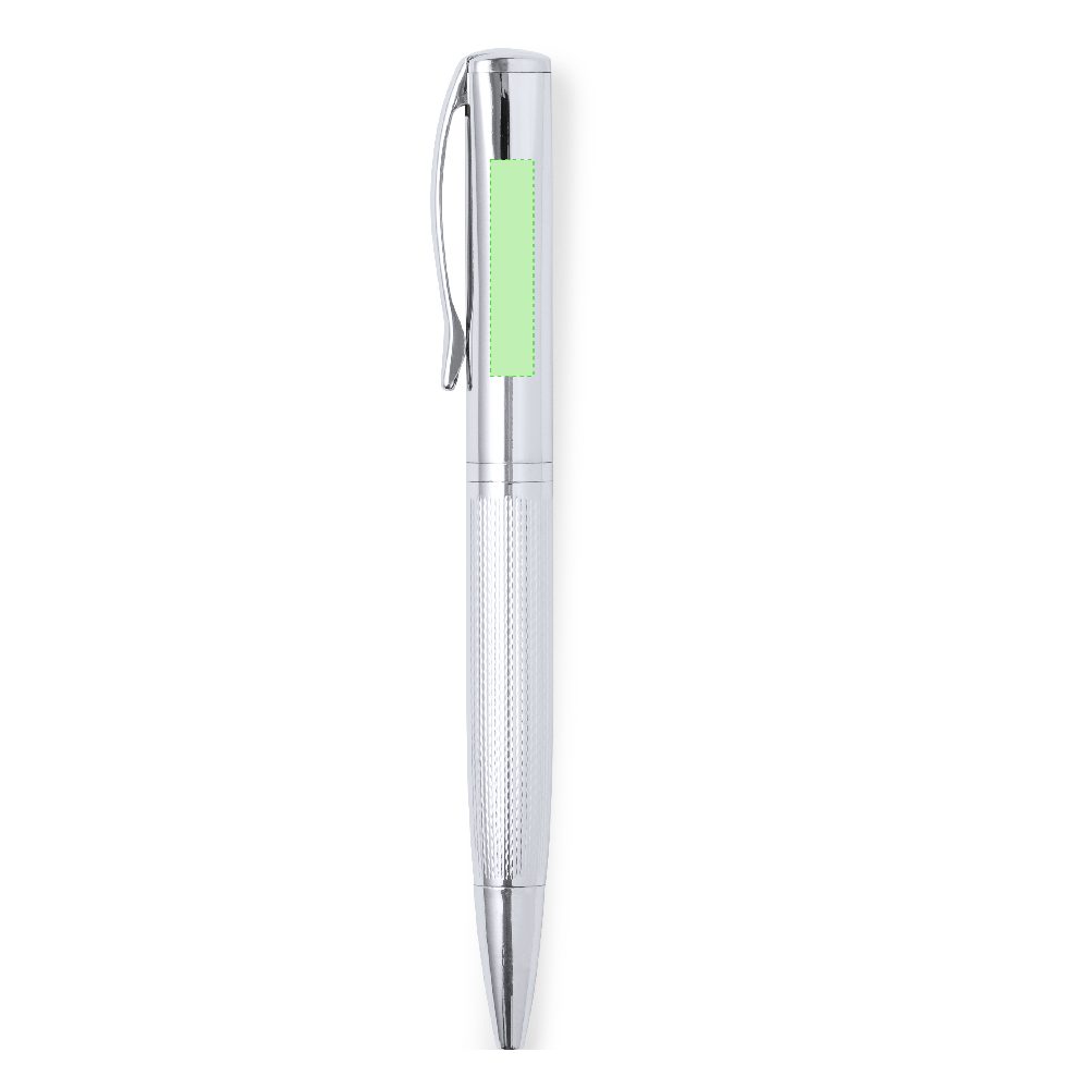 Branding diagram for Writing set with ballpoint pen and ink roller Darius – Area 1