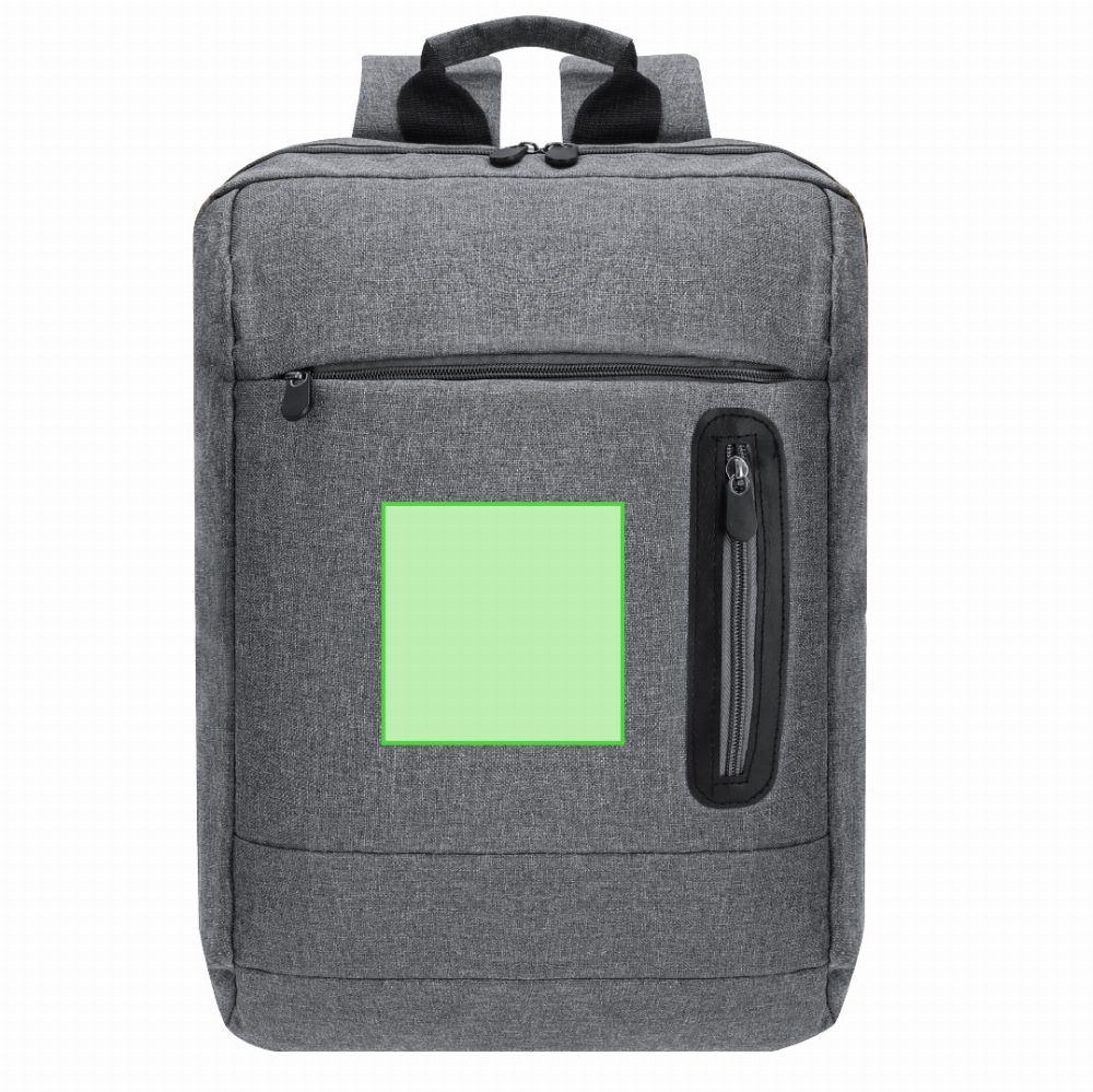 Branding diagram for Laptop rucksack 15 inches Nevium – Below the zipper area