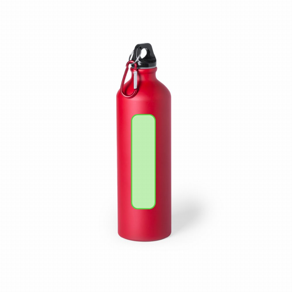 Branding diagram for aluminium drinking bottle 800 ml Delby – Central marking surface