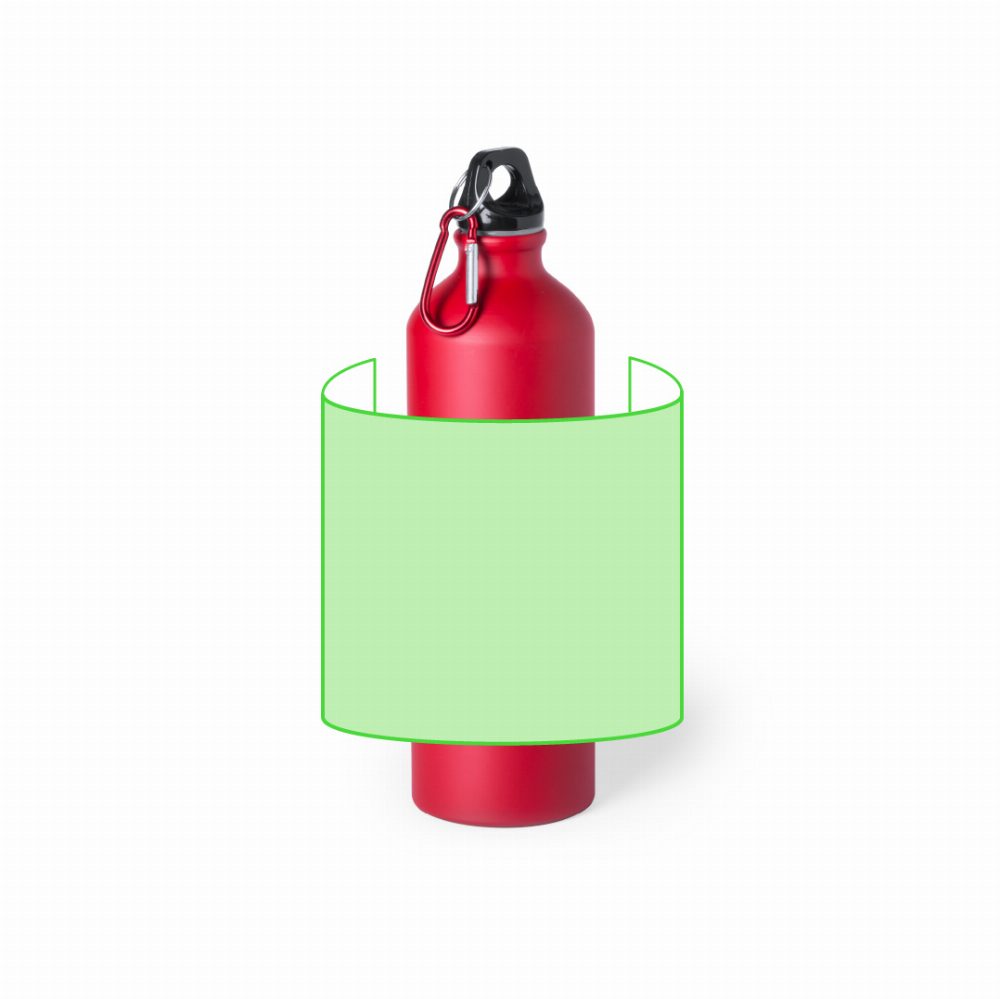 Branding diagram for aluminium drinking bottle 800 ml Delby – Around the body