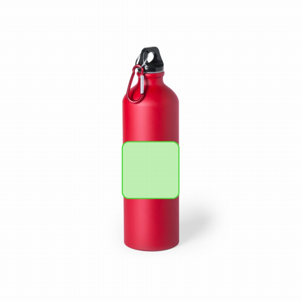 Branding diagram for aluminium drinking bottle 800 ml Delby – Front