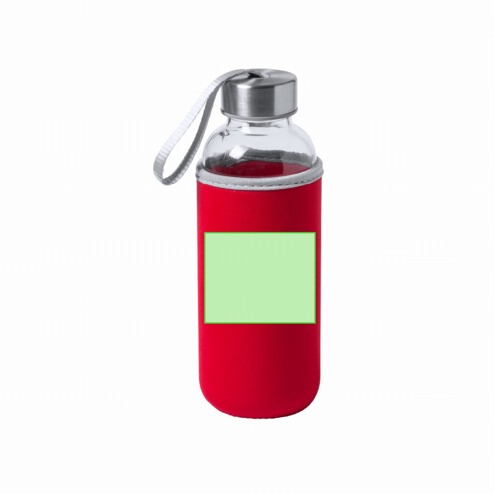 Branding diagram for Glass drinking bottle, 420 ml Dokath – In the case of: