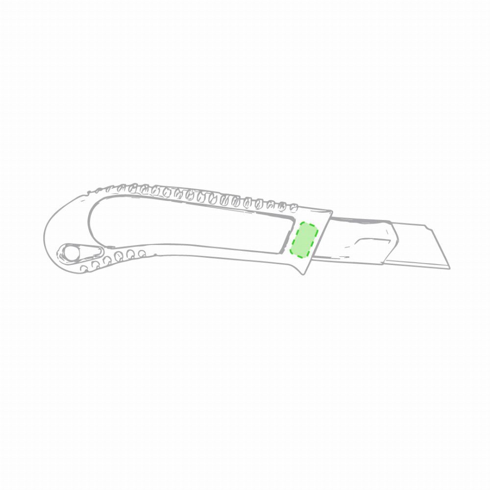 Branding diagram for Aluminium cutter knives Gruesly – Rearwards