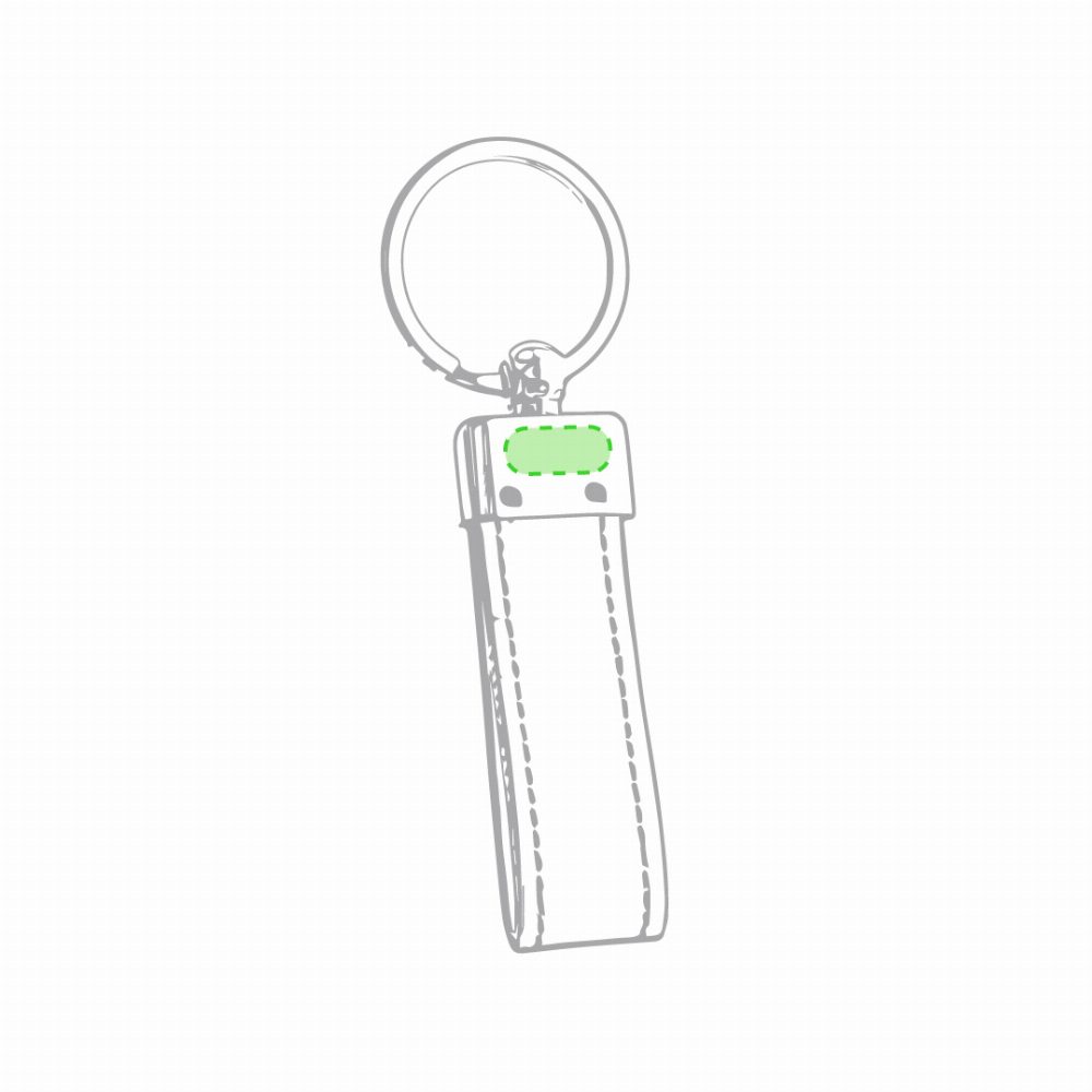 Branding diagram for Metal key rings Boriem – Centred on