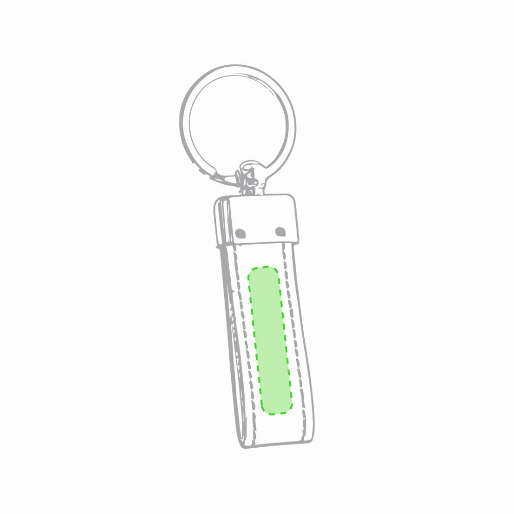 Branding diagram for Metal key rings Boriem – Central marking surface