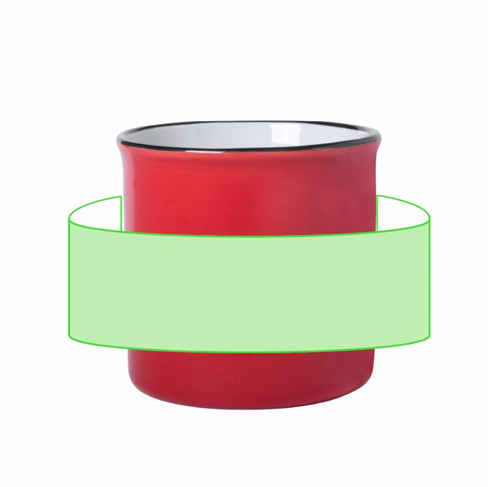 Branding diagram for Ceramic cup 300 ml Sinor – Around the Cup