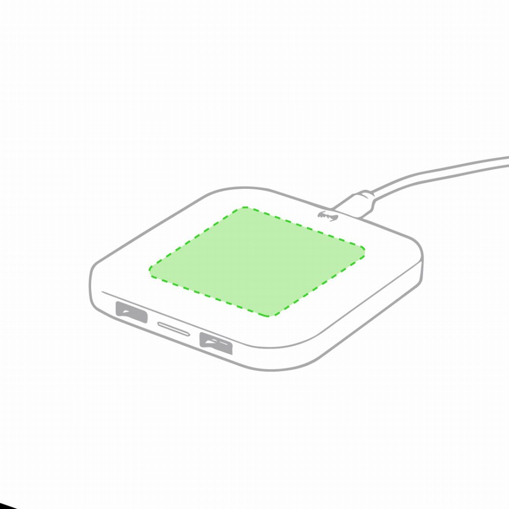 Branding diagram for Wireless charging station 10 W Donson – Concentrates on the surface