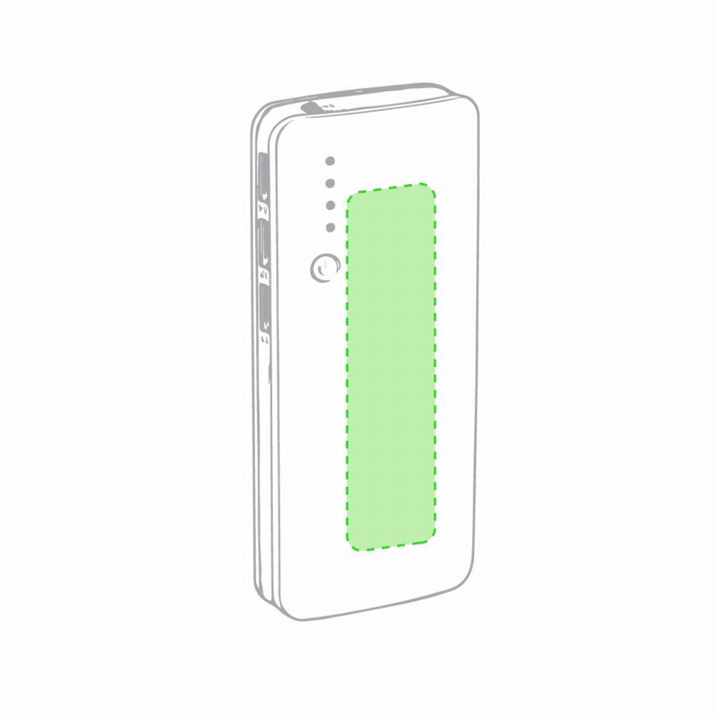 Druckskizze für Powerbank 10.000 mAh Kaprin – Vorderseite