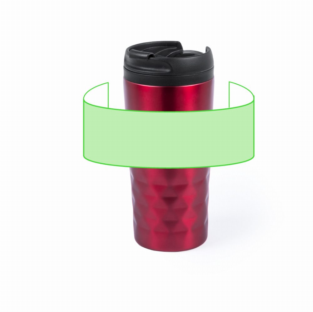 Branding diagram for Stainless steel thermal beakers, 310 ml Dritox – Around the cup