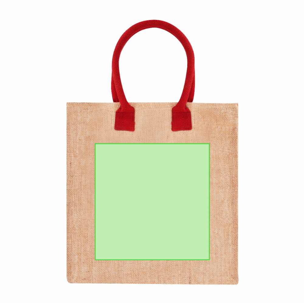 Druckskizze für Einkaufstasche aus Jute Kalkut – Seite B, mittig