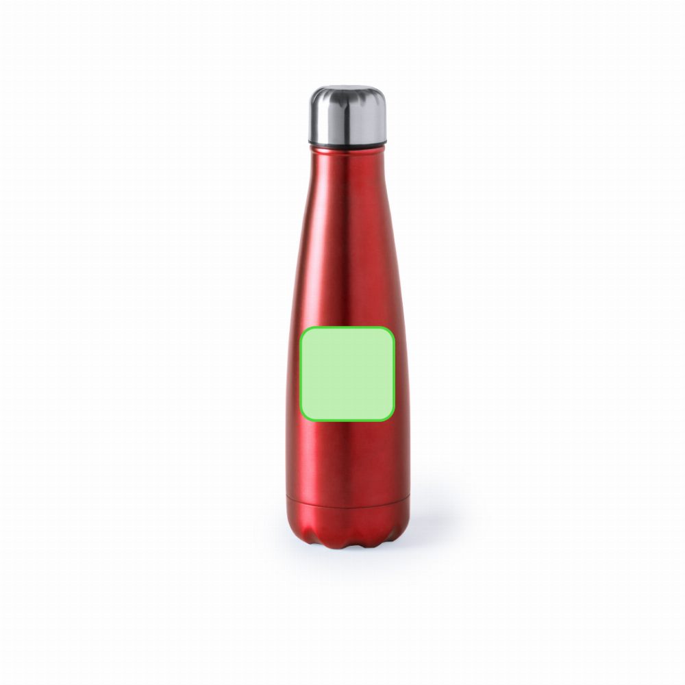 Branding diagram for Stainless steel drinking bottle, 630 ml Herilox – Front